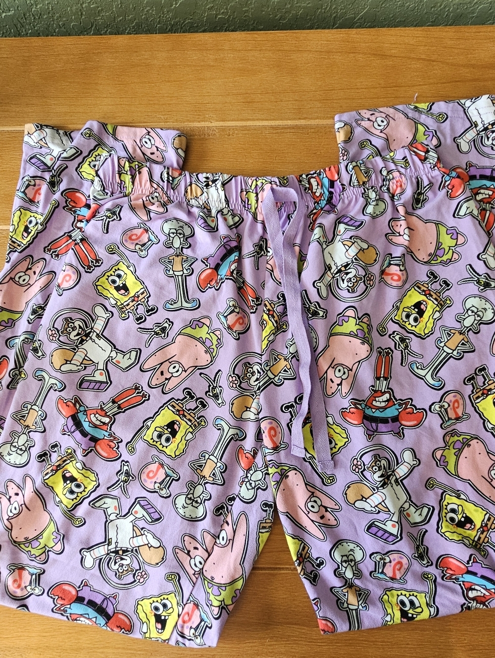 Spongebob Squarepants and Friends Purple Pajama Pants with Drawstring Size XL